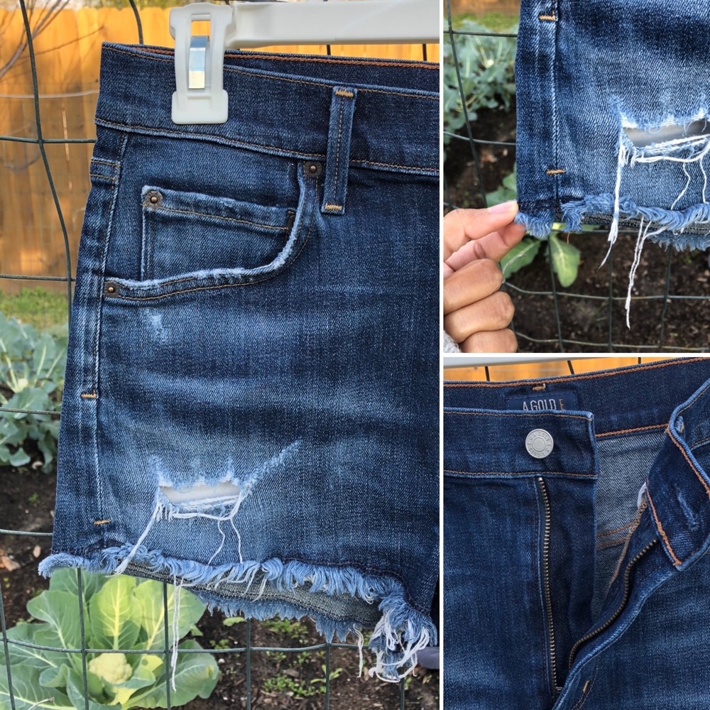 -SOLD- AGOLDE Jaden Shorts High Rise Denim - Picture 7 of 8